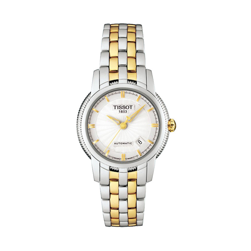 【香港直邮 包邮包税】天梭(tissot)宝环系列 机械女表 白盘间金t97.