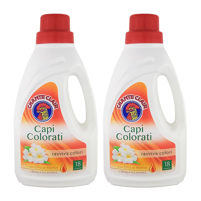 【2瓶】chante clair意大利公鸡头管家 机洗手洗洗衣液900ml(彩色面料
